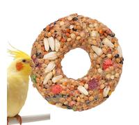 Parakeet Treats - Toys For Parakeets - Donut Shape Teether Grain Supplies Accessories For Training And Enrichment Foraging Lovebirds