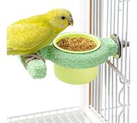 Parakeets Feeder - Bowl Feeder with Perch in the Form of a Bird Cage, for Canaries, Suitable For Canaries Conures Parakeets Cockatoos Cockatoos Cockatiels And Agapornises