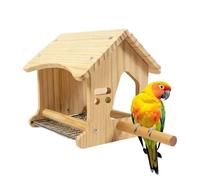 Parakeets Nesting Box - Natural Wooden Breeding Nest - Parakeets Cage Accessories,For Ground Covering, Small Parrots And Canaries, In The Living Room, Home, Indoor, Outdoor, Aviary, Garden, Pet