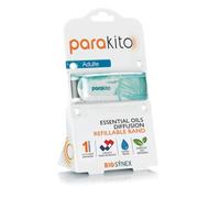 PARAKITO - Refillable Mosquito Bracelet - 2 Refills Included - 1 Month Use - DEET Free - Adult Size - Tropical Blue