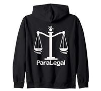 Paralegal Scales Balance Justice Icon Zip Hoodie