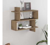 Paralel' Wall Mounted Modern Bookcase Display Unit 70cm Decortie Dark Brown 1 Pack
