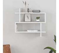 Paralel' Wall Mounted Modern Bookcase Display Unit 70cm Decortie White 1 Pack