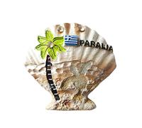 Paralia Greece 3D Shell Fridge Magnet Souvenir Gift,Resin Handmade Paralia Refrigerator Magnet Home & Kitchen Decoration Collection