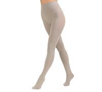 Paralinda Women's 80 Denier Solid Color Opaque Tights, High Waist Footed Pantyhose, Grey, L/XL