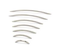 Parallel Bow Kitchen Cabinets Bow Handle, 160mm Centres, Brushed Nickel, Pack Of 2