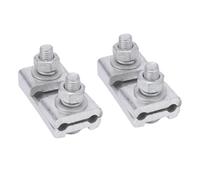 Parallel Groove Clamp Efficient Strong Connection Applicable Heavy Duty Cables Aluminum Alloy 2 Pcs