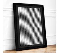 Parallel Lines Minimalist Framed Wall Art Print A1 (84.1×59.4cm) Black, Wall Decor for Living Room, Bedroom, Office & Home, Ready to Hang, Art Gift