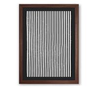Parallel Lines Minimalist Framed Wall Art Print A1 (84.1×59.4cm) Walnut, Wall Decor for Living Room, Bedroom, Office & Home, Ready to Hang, Art Gift