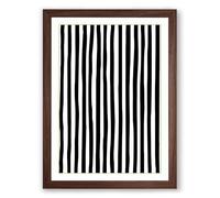 Parallel Lines Minimalist Framed Wall Art Print A1 (84.1×59.4cm) Walnut, Wall Decor for Living Room, Bedroom, Office & Home, Ready to Hang, Art Gift