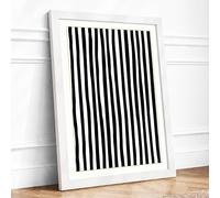 Parallel Lines Minimalist Framed Wall Art Print A1 (84.1×59.4cm) White, Wall Decor for Living Room, Bedroom, Office & Home, Ready to Hang, Art Gift