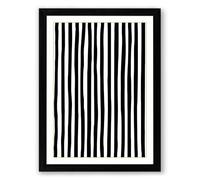 Parallel Lines Minimalist Framed Wall Art Print A2 (59.4×42cm) Black, Wall Decor for Living Room, Bedroom, Office & Home, Ready to Hang, Art Gift