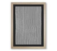 Parallel Lines Minimalist Framed Wall Art Print A2 (59.4×42cm) Oak, Wall Decor for Living Room, Bedroom, Office & Home, Ready to Hang, Art Gift