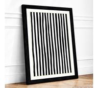 Parallel Lines Minimalist Framed Wall Art Print A3 (42×29.7cm) Black, Wall Decor for Living Room, Bedroom, Office & Home, Ready to Hang, Art Gift