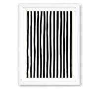 Parallel Lines Minimalist Framed Wall Art Print A3 (42×29.7cm) White, Wall Decor for Living Room, Bedroom, Office & Home, Ready to Hang, Art Gift