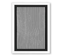 Parallel Lines Minimalist Framed Wall Art Print A4 (29.7×21cm) White, Wall Decor for Living Room, Bedroom, Office & Home, Ready to Hang, Art Gift