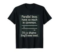 Parallel Lines Pun Chalkboard School Puns Design T-Shirt