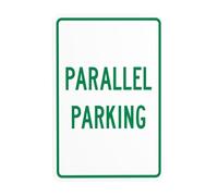 Parallel Parking Metal Warning Sign with Easy Install for Indoor Outdoor Security, Business Office Home Garden Street Decor 20 x 30 cm