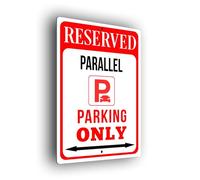 Parallel Parking Only Sign | Heavy-Duty Car Park Signs | Laminated Aluminium Composite | Vibrant Full Color, Rustproof & Weatherproof | Pre-drilled Holes for Easy Install