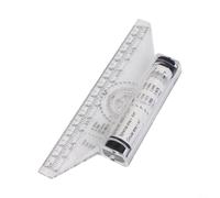 Parallel Ruler and Roller Ruler for Technical Drawing - 15 cm / 30 cm Sliding Balance Ruler with Angle Measurement, Engineering & Architectural(15cm)