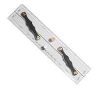 Parallel Ruler with Clear Markings, 12 in Navigation Plotting Tool, Quality Plastic, Precision Marine Chart Divider, Nautical Map Measuring Ruler for Sailing, Boating, Navigation Training