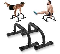 Parallettes Bars, 10 in High 300Kg/661lbs High Dip Calisthenics push up bars, Heavy-Duty handstand bars for Handstand, Planche, Dips, L-Sit, Calisthenics Equipment, Workouts Home Gym