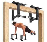 Parallettes Bars, 2 in 1 Design Pull Up Bar Heavy Duty Push Up & Handstand Bars for Calisthenics, Gymnastics & Bodyweight Strength Training - 200kg Capacity, Home & Commercial Gym Black