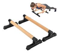 Parallettes Bars, Bounabay Pushup Bars Stands Handles Set, Home Gym Parallel Dip Bars for Body Weight Workout Station Calisthenics (Black, Medium)