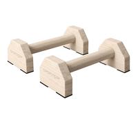 Parallettes Beechwood Natural 30x13x10cm Handle Ø3.8x24cm Supports 120kg Nonslip