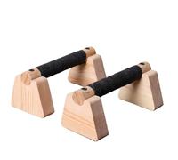 Parallettes Push Up Bars 1 Pair Street Fitness Push Up Bar Thickened Handle Solid Wood Push-up Rack Pectoralis Non-slip Home Exercise Equipment(20cm)