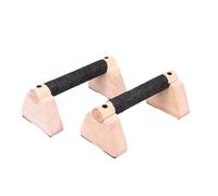 Parallettes Push Up Bars 2 PCS Solid Wood Push Up Bar Pull Handles Parallettes Exercise Equipment for Home(20x10x8.5cm)