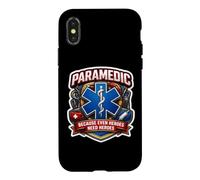 Paramedic Because Even Heroes Need Heroes EMT Slogan Quote Case for iPhone X/XS