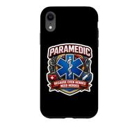 Paramedic Because Even Heroes Need Heroes EMT Slogan Quote Case for iPhone XR