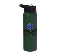 Paramedic Dad Like A Normal But Cooler Funny EMS EMT Stainless Steel Insulated Water Bottle