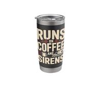 Paramedic EMS Runs On Coffee and Sirens Humor Stainless Steel Insulated Tumbler