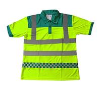 Paramedic EMT Amblulance Reflective Hi Visibility Polo Shirt (XL 49")
