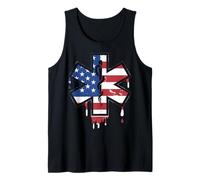 Paramedic EMT First Responder EMS American Flag USA Drip Tank Top