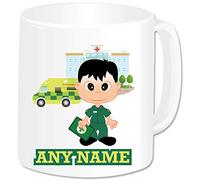 Paramedic Gifts for Men - Personalised Paramedic Mug - Ambulance Emergency Services Student Staff Nurse Medical NHS Key Worker Hospital Present Idea (Black Hair)