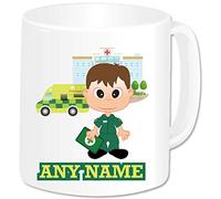 Paramedic Gifts for Men - Personalised Paramedic Mug - Ambulance Emergency Services Student Staff Nurse Medical NHS Key Worker Hospital Present Idea (Brown Hair)