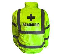 Paramedic Kids Hi Vis Yellow Bomber Jacket, Reflective High Visibility Safety Childs Coat, By Brook Hi Vis, Medium 7-9 Years
