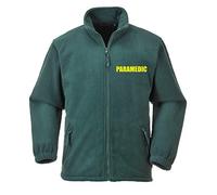 PARAMEDIC Portwest Premium Green Fleece YELLOW TEXT - Workwear, Medical, Medic, Jacket, Your Text Here, medium