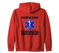 Paramedic School Survivor Funny EMS EMT Paramedic Zip Hoodie