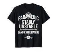 Paramedic Stably Unstable and Caffeinated Distressed EKG Mug T-Shirt