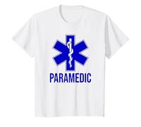 Paramedic Star of Life EMT EMS Ambulance Uniform Costume TEE T-Shirt, Youth, White, Small