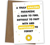 Paramedic Thank You Card - Impossible to Forget - Appreciation Card for Paramedic to Express Thanks to Him or Her - Leaving, Retirement