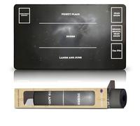 Paramint Instructional - Black - Library Bottom (Stitched) - MTG Playmat - Compatible with Magic The Gathering Playmat - Play MTG, YuGiOh, TCG - Original Play Mat Art Designs & Accessories