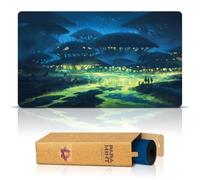 Paramint Jellyfish Village (Stitched) - MTG Playmat by Andreas Rocha - Compatible with Magic the Gathering Playmat - Play MTG, YuGiOh, TCG - Original Play Mat Art Designs & Accessories