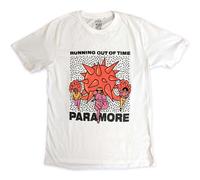 Paramore Men's Running Out Of Time Cotton T-Shirt in White | Size: XL Paramore White XL