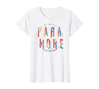 Paramore Official Pop Punk Alternative Rock Music Band T-Shirt, Women, White, Large