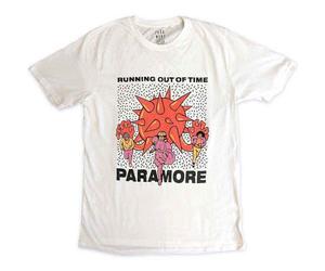 Paramore T Shirt Running Out of Time Official Unisex White M